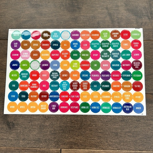 YOUNG LIVING Bottle Label Stickers, YL Essential Oil Coloured Scent Labels, Home - Picture 5 of 10